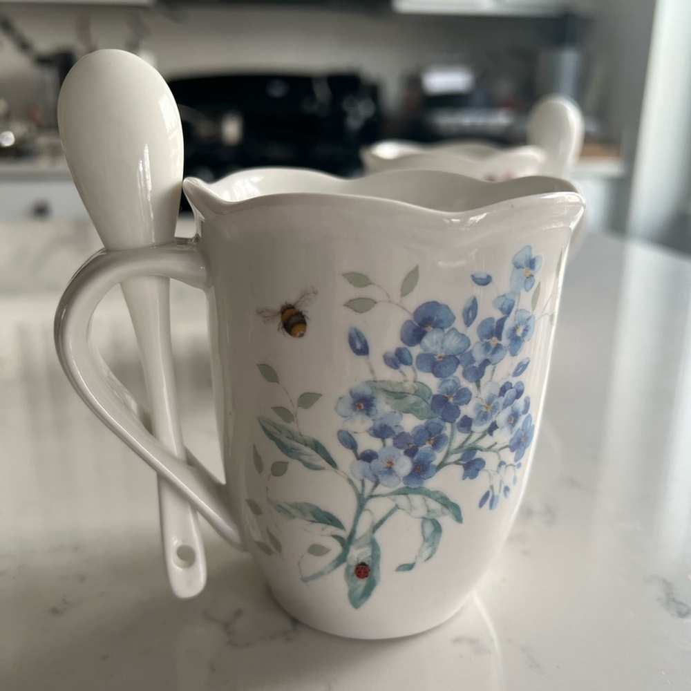 Butterfly Meadow Mug & Spoon Set by Lenox - Picture 3 of 7